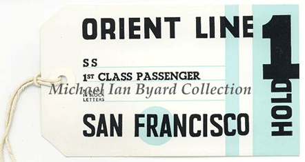 1st Class Baggage Label-front